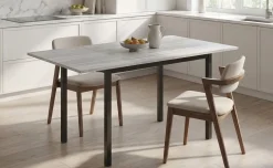 Dory tavolo allungabile frassino bianco, 110/160x70 cm