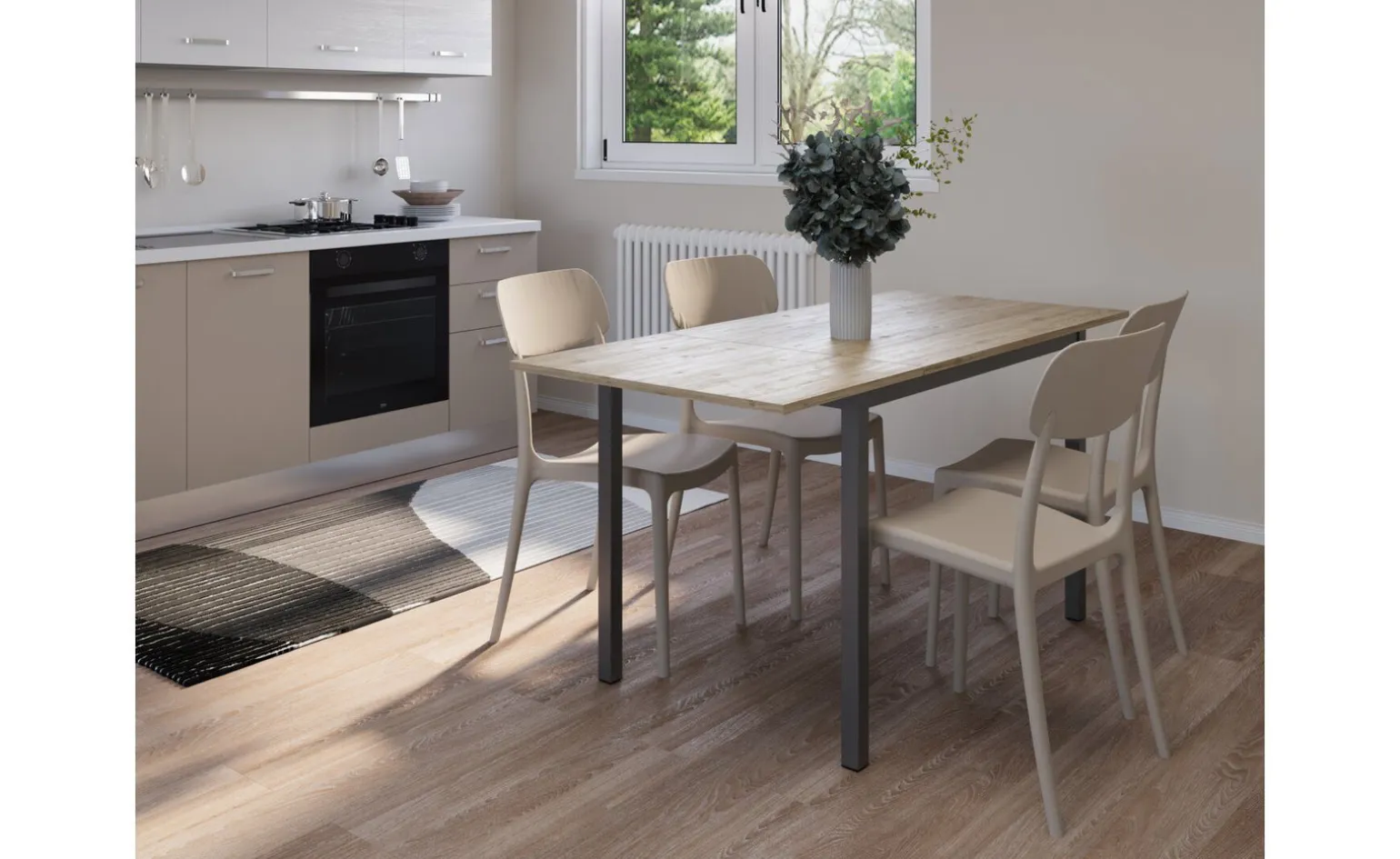 Dory tavolo allungabile rovere kadiz, 110/160x70 cm