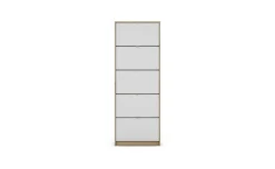 Double scarpiera 5 ribalte rovere artisan/bianca