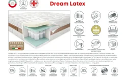 Dream latex materasso matrimoniale 160x200 cm