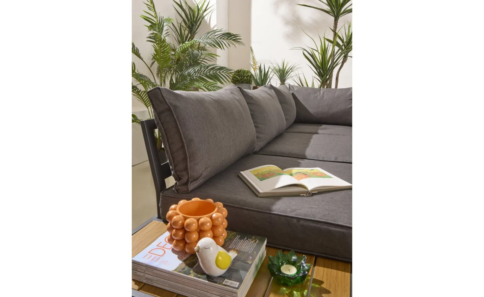 Eden set angolare in alluminio verniciato antracite