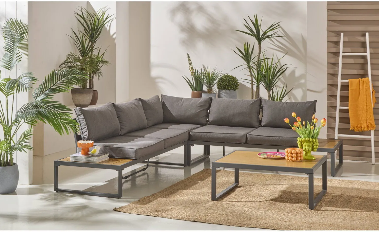 Eden set angolare in alluminio verniciato antracite