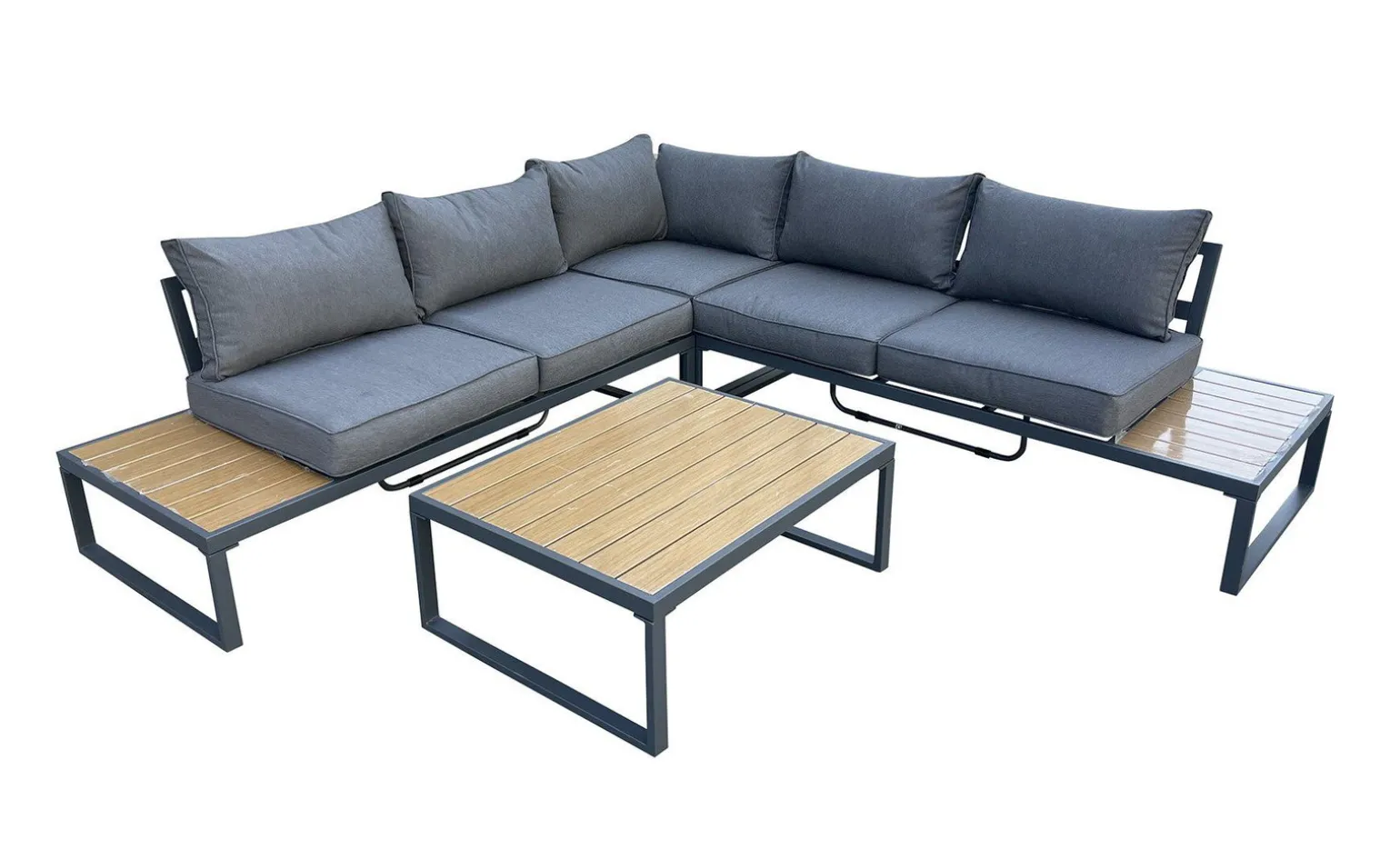 Eden set angolare in alluminio verniciato antracite