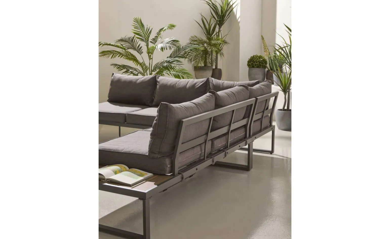 Eden set angolare in alluminio verniciato antracite
