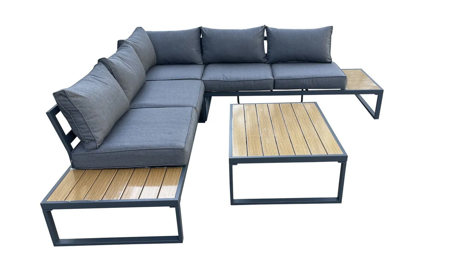 Eden set angolare in alluminio verniciato antracite