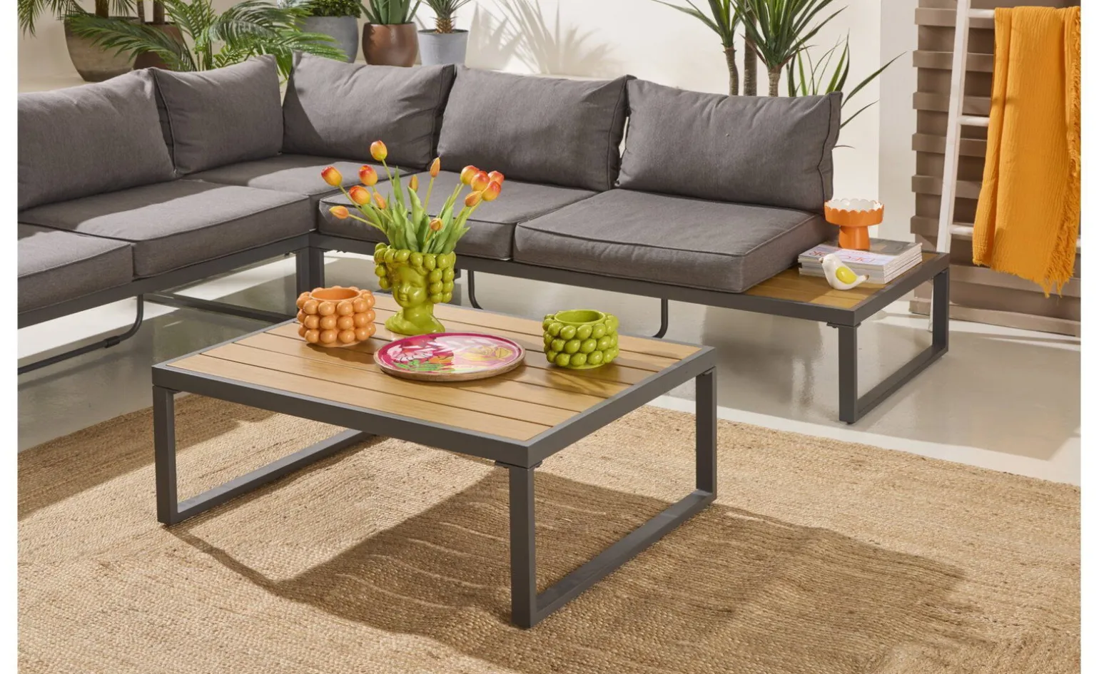 Eden set angolare in alluminio verniciato antracite