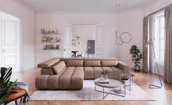Edra divano angolare relax colore cipria