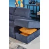 Faenza divano letto angolare in tessuto blu