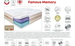Famous memory materasso una piazza e mezza 120x200 cm