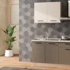 Fast Cucina completa L150 cm Cachemire/Basalt con piano cottura a gas
