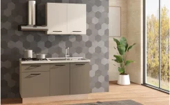 Fast Cucina completa L150 cm Cachemire/Basalt con piano cottura a gas