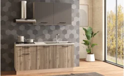 Fast Cucina completa L180 cm con piano cottura a gas, disponibile in vari colori