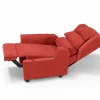 Fiore Plus poltrona in tessuto rosso