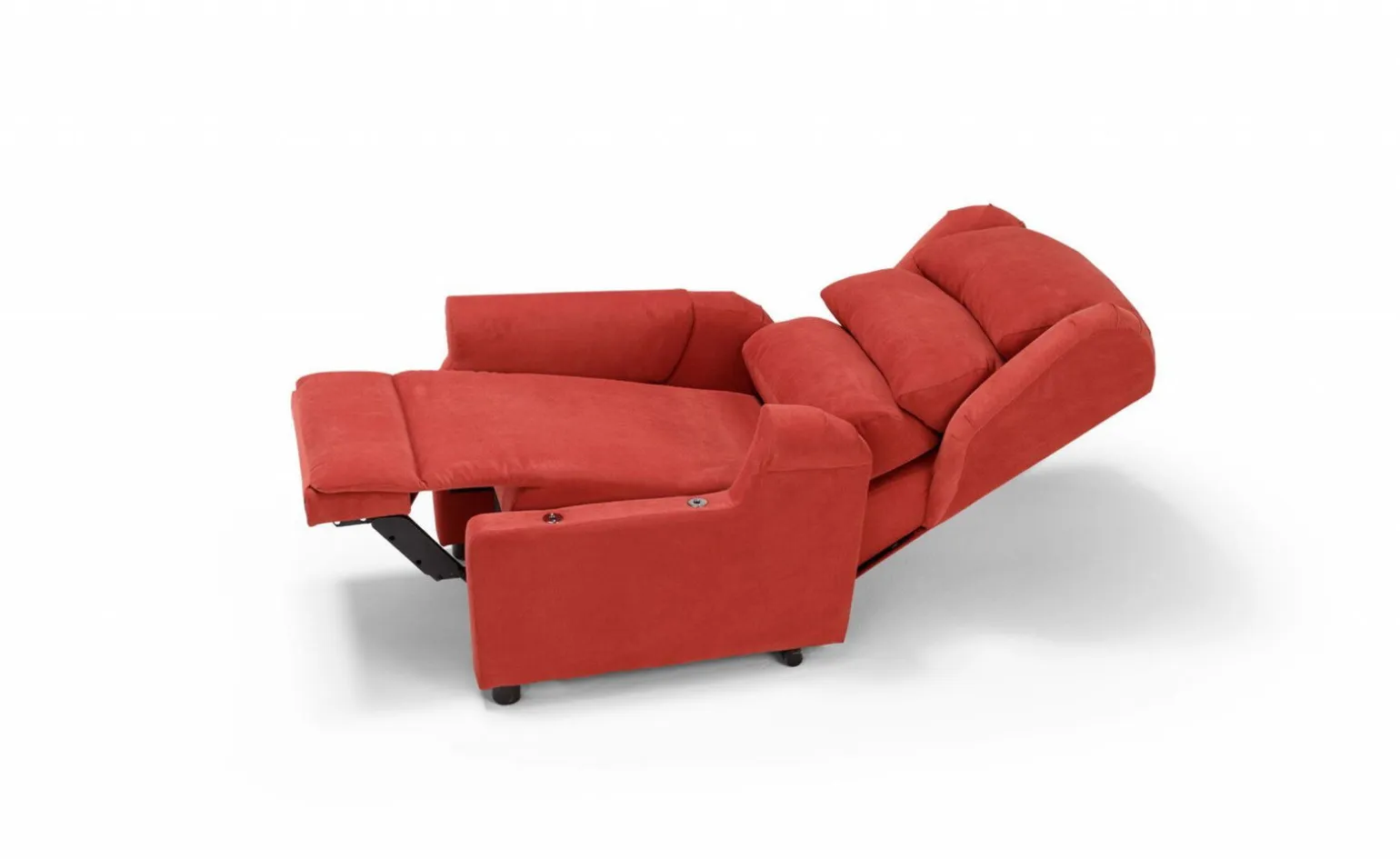 Fiore Plus poltrona in tessuto rosso