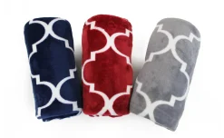 Flannel plaid con stampa geometrica 127x152 cm