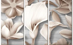 Flower canvas 3 tele floreale 180x122 cm