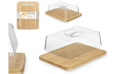 Formaggiera rettangolare in bamboo