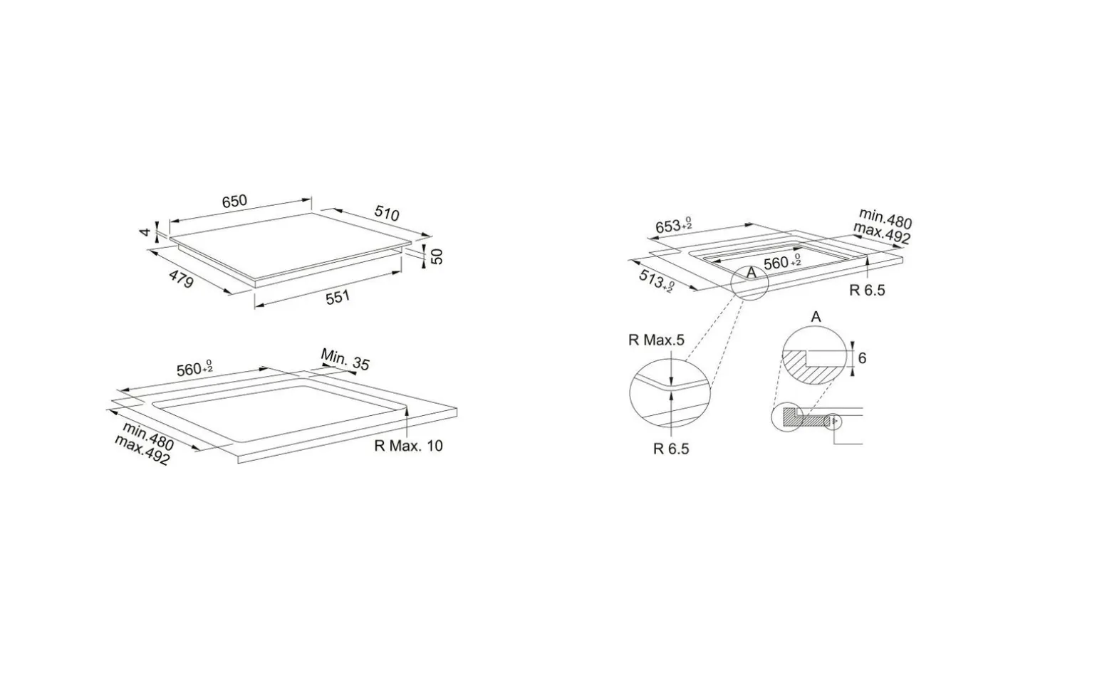 Franke Piano cottura ad induzione FSM 654 I BK