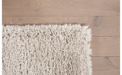 Fuzzy tappeto in tessuto riciclato beige 60x120 cm