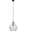 Gabbia sospensione 1 luce in metallo nero