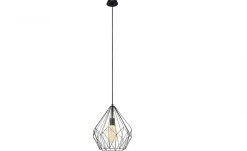 Gabbia sospensione 1 luce in metallo nero