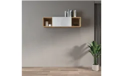 Garda pensile 2 vani giorno bianco/rovere wotan L120 cm