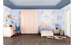 Gemma scrivania betulla e rosa h120 cm