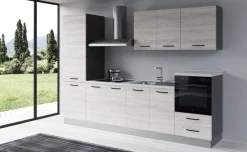 Gilda 2.0 cucina 300 cm colore frassino ghiaccio