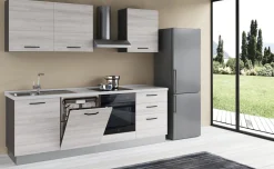 Gilda 2.0 cucina 300 cm colore frassino ghiaccio