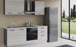 Gilda 2.0 cucina 270 cm colore frassino ghiaccio