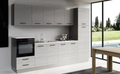 Gilda cucina 300 cm colore frassino ghiaccio e light grey