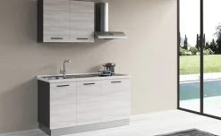 Gilda 2.0 cucina 150 cm colore frassino ghiaccio