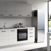Gilda cucina 195 cm colore frassino ghiaccio e light grey