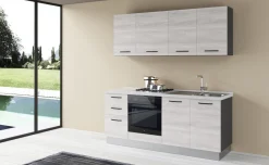Gilda cucina 195 cm colore frassino ghiaccio