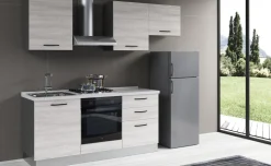 Gilda 2.0 cucina 240 cm colore frassino ghiaccio