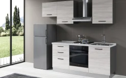 Gilda 2.0 cucina 240 cm colore frassino ghiaccio