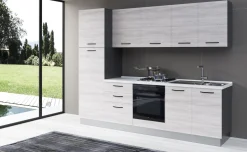 Gilda cucina 270 cm colore frassino ghiaccio
