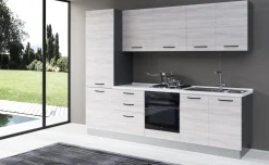 Gilda cucina 270 cm colore frassino ghiaccio