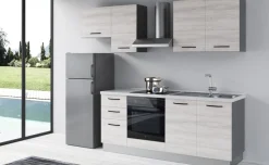 Gilda 2.0 cucina 255 cm colore frassino ghiaccio