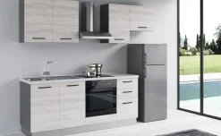 Gilda 2.0 cucina 255 cm colore frassino ghiaccio