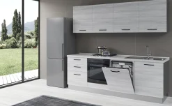 Gilda cucina 300 cm colore frassino ghiaccio