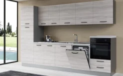 Gilda cucina 330 cm colore frassino ghiaccio