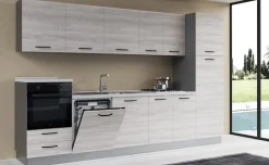 Gilda cucina 330 cm colore frassino ghiaccio