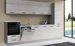 Gilda cucina 330 cm colore frassino ghiaccio