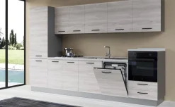 Gilda cucina 330 cm colore frassino ghiaccio
