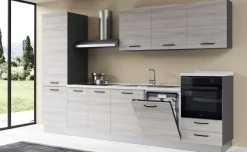 Gilda 2.0 cucina 330 cm colore frassino ghiaccio