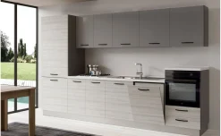 Gilda cucina 345 cm colore frassino ghiaccio e light grey