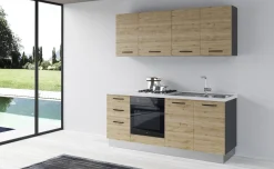Gilda cucina 195 cm colore rovere cadiz