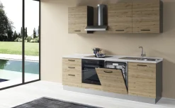 Gilda 2.0 cucina 240 cm colore rovere cadiz