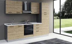 Gilda 2.0 cucina 270 cm colore rovere cadiz